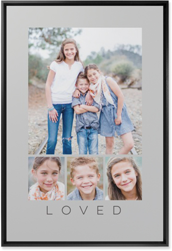 Four Real Wall Art, Black, Single piece, Mounted, 20x30, Gray, silver lining