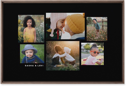 Six Times Wall Art, Walnut, Single piece, Mounted, 20x30, Black, black