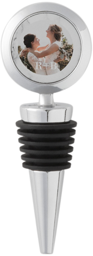 Wooden Marble Wine Stopper, White, white