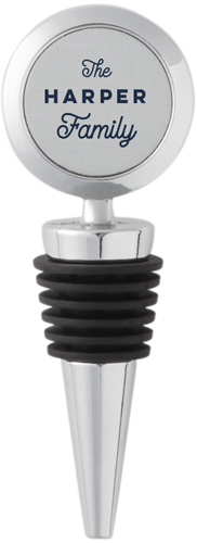 Established Family Wine Stopper, Blue, navy