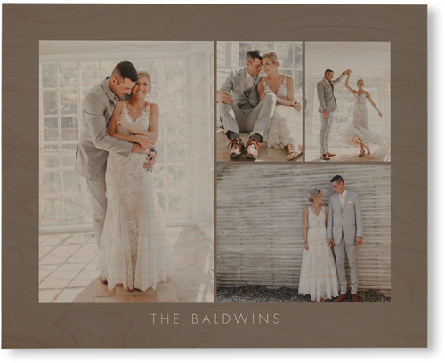 Four Corners Wall Art, Single piece, Wood, 16x20, Gray, ash