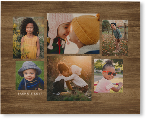 Six Times Wall Art, Single piece, Wood, 16x20, Brown