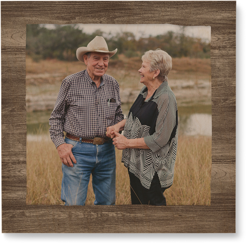 Countryside Portrait Wall Art, Single piece, Wood, 12x12, Brown