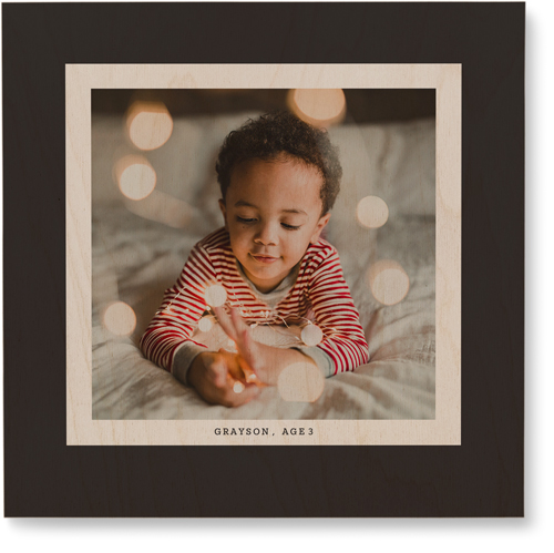 Frame Up Wall Art, Single piece, Wood, 12x12, Gray, charcoal