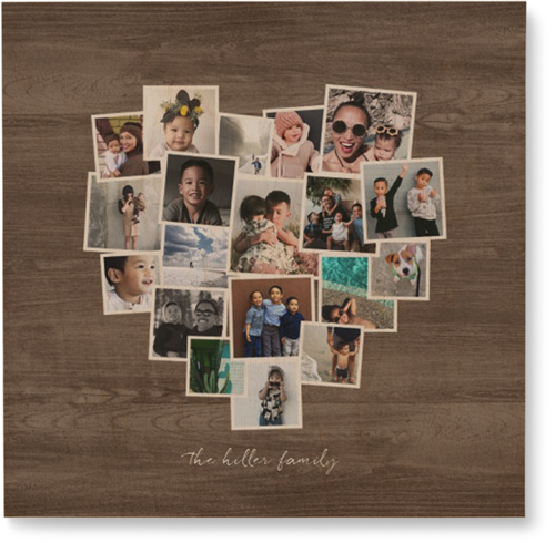 Heart Strings Wall Art, Single piece, Wood, 12x12, Brown, wood