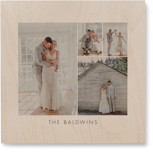 Four Corners Wall Art, Single piece, Wood, 12x12, White, white