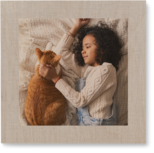 Full Frame One Wall Art, Single piece, Wood, 12x12, White