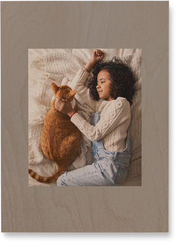 Full Frame One Wall Art, Single piece, Wood, 10x14, Gray