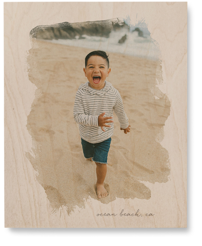 Brushstrokes Portrait Wall Art, Single piece, Wood, 8x10, White, white