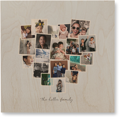 Heart Strings Wall Art, Single piece, Wood, 16x16, Gray, air