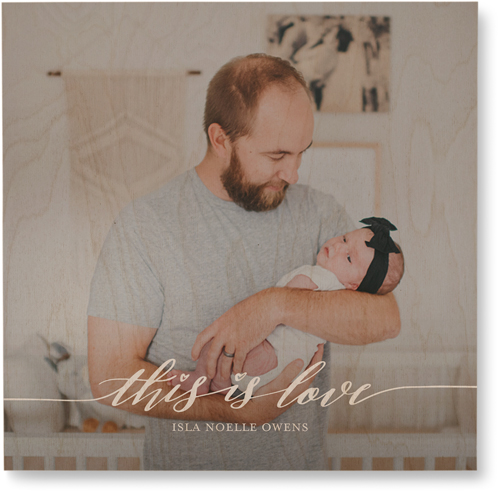 Love Is Wall Art, Single piece, Wood, 16x16, White, white