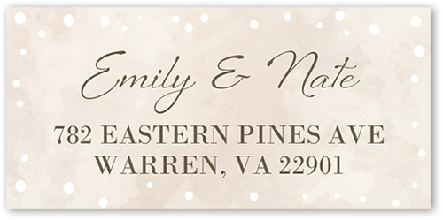 Draping Lights Address Label, Beige, Address Label, Matte, Antique White