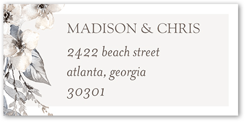Watercolor Divide Address Label, Blue, Address Label, Matte, Moonstruck