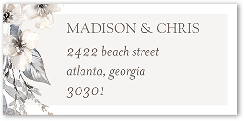 Watercolor Divide Address Label, Blue, Address Label, Matte