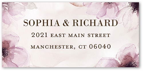 Gentle Petals Address Label, Pink, Address Label, Matte