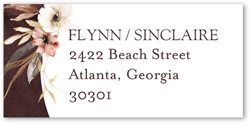 Wild Botanic Address Label, Purple, Address Label, Matte, Raisin