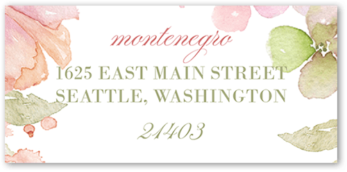 Watercolor Bouquet Address Label, Beige, Address Label, Matte