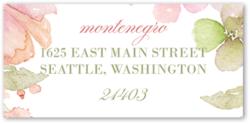 Watercolor Bouquet Address Label, Beige, Address Label, Matte, Fresco Cream