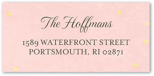 Dazzling Script Confetti Address Label, Pink, Address Label, Matte, Chenille