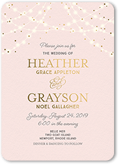 glowing ceremony wedding invitation