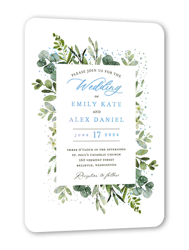 White Elegant Wedding Invitations