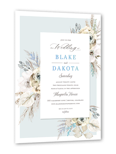 Pastel Hues Wedding Invitation, Iridescent Foil, Grey, 5x7, Matte, Personalized Foil Cardstock, Square