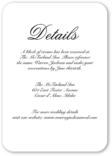 Wedding Enclosure Cards For Luxury Weddings