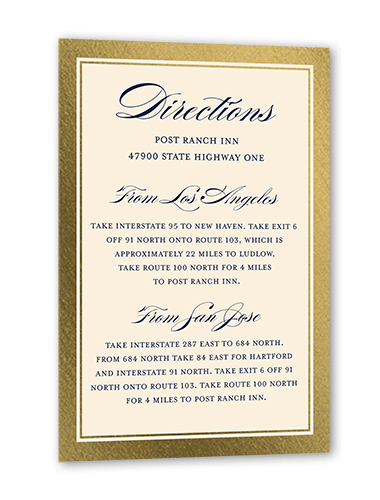 Remarkable Frame Classic Wedding Enclosure Card, Gold Foil, White, Matte, Pearl Shimmer Cardstock, Square, White