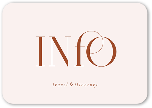 Nouveau Connection Wedding Enclosure Card, Orange, Signature Smooth Cardstock, Rounded, Caramel