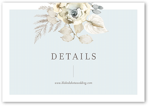 Pastel Hues Wedding Enclosure Card, Grey, Matte, Signature Smooth Cardstock, Square