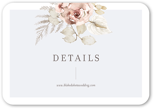 Pastel Hues Wedding Enclosure Card, Grey, 100% Recycled Cardstock , Rounded, Whisper Gray