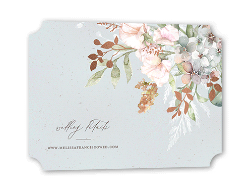 Enchanted Pastels Wedding Enclosure Card, Grey, Rose Gold Foil, Pearl Shimmer Cardstock, Ticket