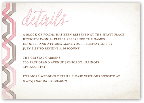 Delightful Blooms Wedding Enclosure Card, Pink, Matte, Pearl Shimmer Cardstock, Square, Bubblegum