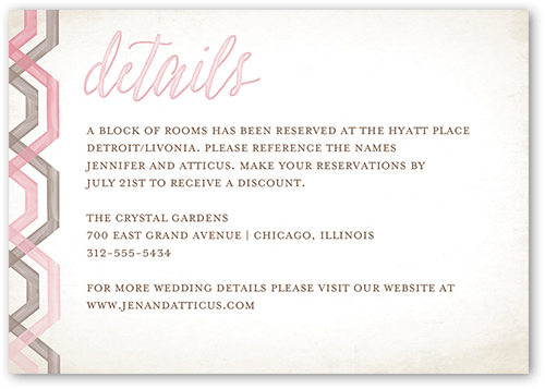 Delightful Blooms Wedding Enclosure Card, Pink, Matte, Signature Smooth Cardstock, Square