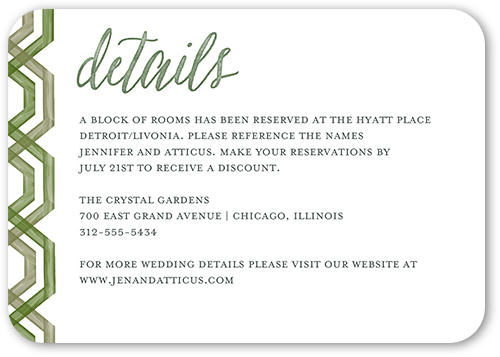 Delightful Blooms Wedding Enclosure Card, Brown, Pearl Shimmer Cardstock, Rounded, Maple