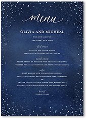 resplendent night wedding menu