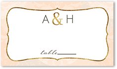 tenderly textured wedding place card
