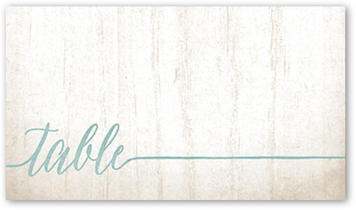 Delightful Blooms Wedding Place Card, Blue, Placecard, Matte, Signature Smooth Cardstock, Mist