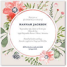 bridal bouquets bridal shower invitation