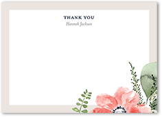 bridal bouquets thank you card
