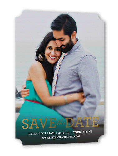 Gold Foil Save The Date