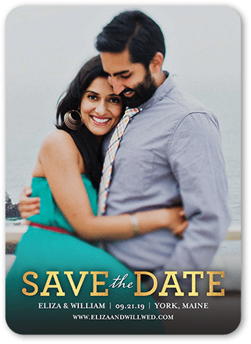 Focused On Forever Love Save The Date, none, Beige, 5x7 Flat, Standard Smooth Cardstock, Rounded