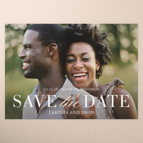 Radiant Union Save The Date, Beige, 5x7 Flat, Matte, Signature Smooth Cardstock, Square
