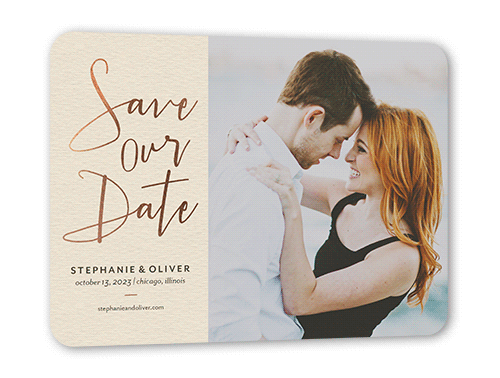 Elegant Foil Save The Date Cards