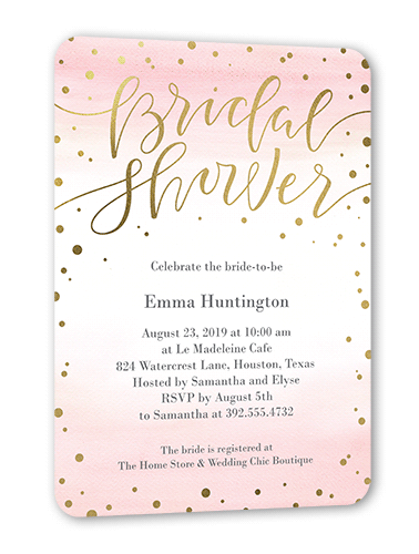 Cute Pink Bridal Shower Invitation