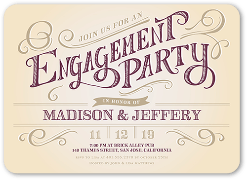 Cute Engagement Party Invitation