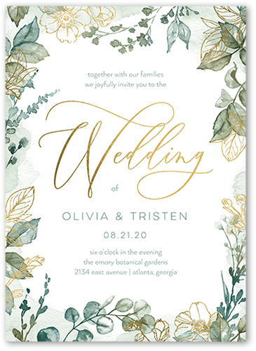 Green Wedding Cards
