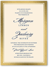 remarkable frame classic wedding invitation