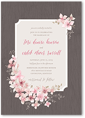 rustic wildflowers wedding invitation