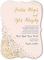 effervescent sparkle wedding invitation